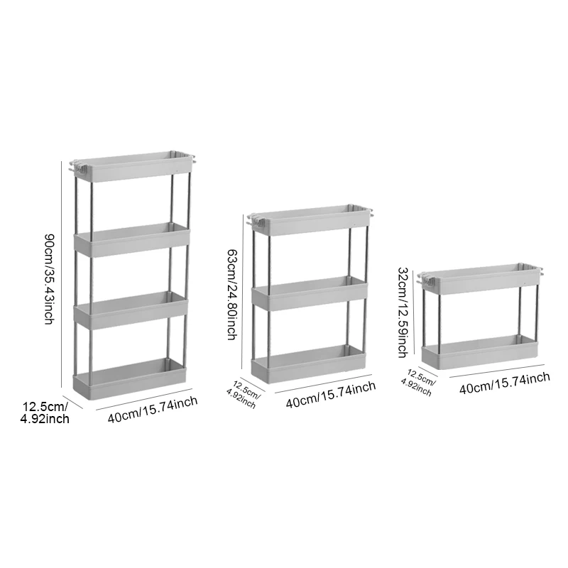 Muli-назначение стеллаж для хранения Кухня холодильник боковая полка 2/3/4 Слои Ванная комната Экономия пространства организатор полка Gap держатель аксессуары для ванной комнаты