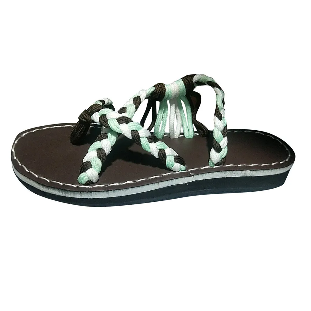 

Retro Bohemia Gladiator Sandals Women Flat Sandals Slip-on Flip Flops Beach Shoes Female Slides Rome Shoes Sandalia 11.99