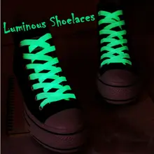 1pair Luminous Glow In The Dark Shoelace Athletic Sport Sneaker Shoe Laces Strings