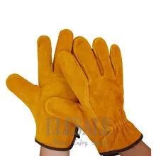 Кожаные перчатки сварочные рабочие защитные перчатки для рук противопожарные кожаные перчатки для сварщика безопасности рук