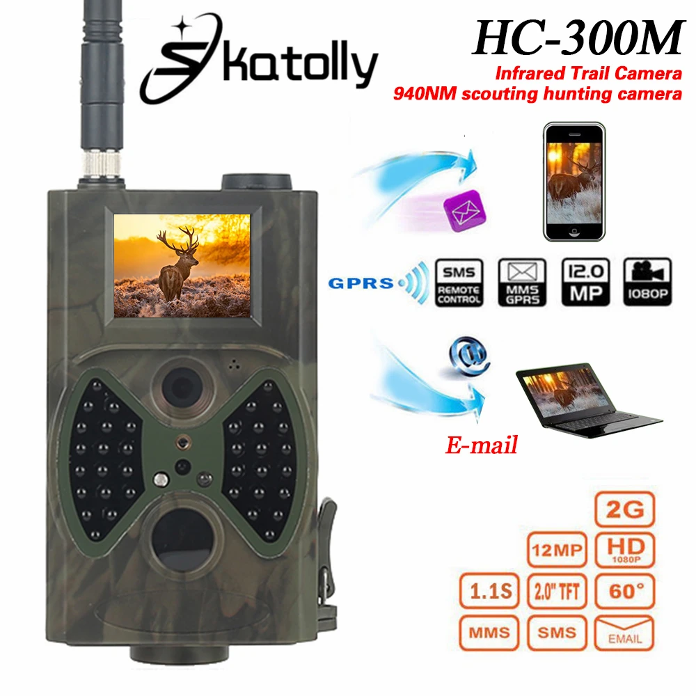 Skatolly HC300M HD охотничья тропа цифровая ИК камера Скаутинг инфракрасное видео GPRS GSM 12MP для охоты на открытом воздухе