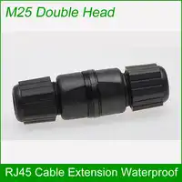 M25 double head Outdoor RJ45 Female to Female LAN Connector Ethernet Network Cable Extension coupler Adapter waterproof by DHL