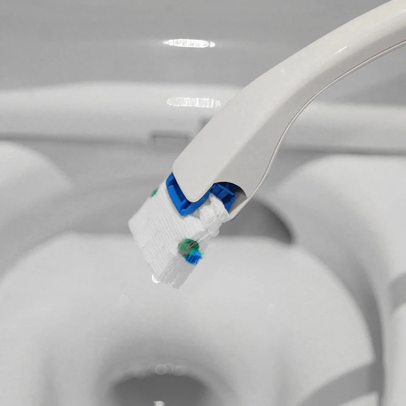 Disposable Toilet Brush Scrubber Set Replaceable Head Bathroom Cleaner Tool