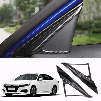 

ABS Matt/ Carbon Fiber Color A Pillar Triangle Speaker Frame Cover Trim 2PCS For Honda Accord Tenth generation 2018