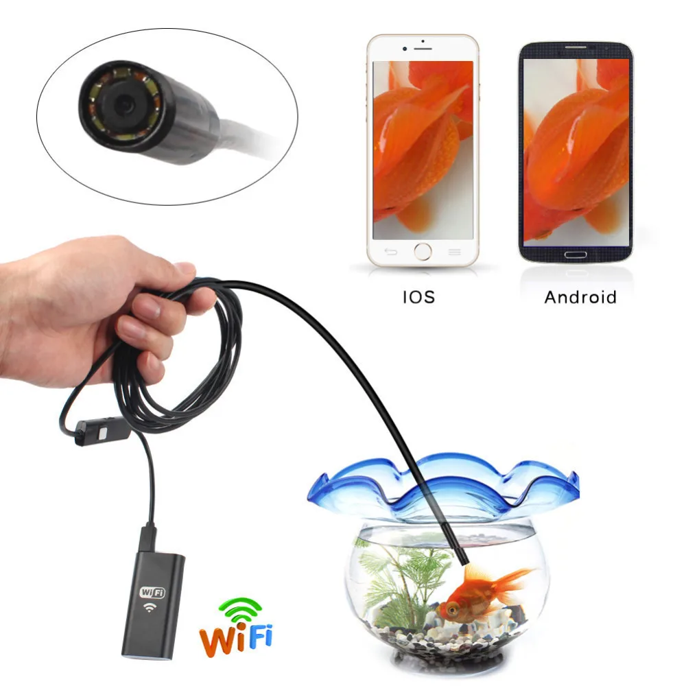 

Smartphone WIFI Endoscope for apple iphone Android ios windws Wireless Borescope Camera Soft Wire IP67 Waterproof HD lens Camera
