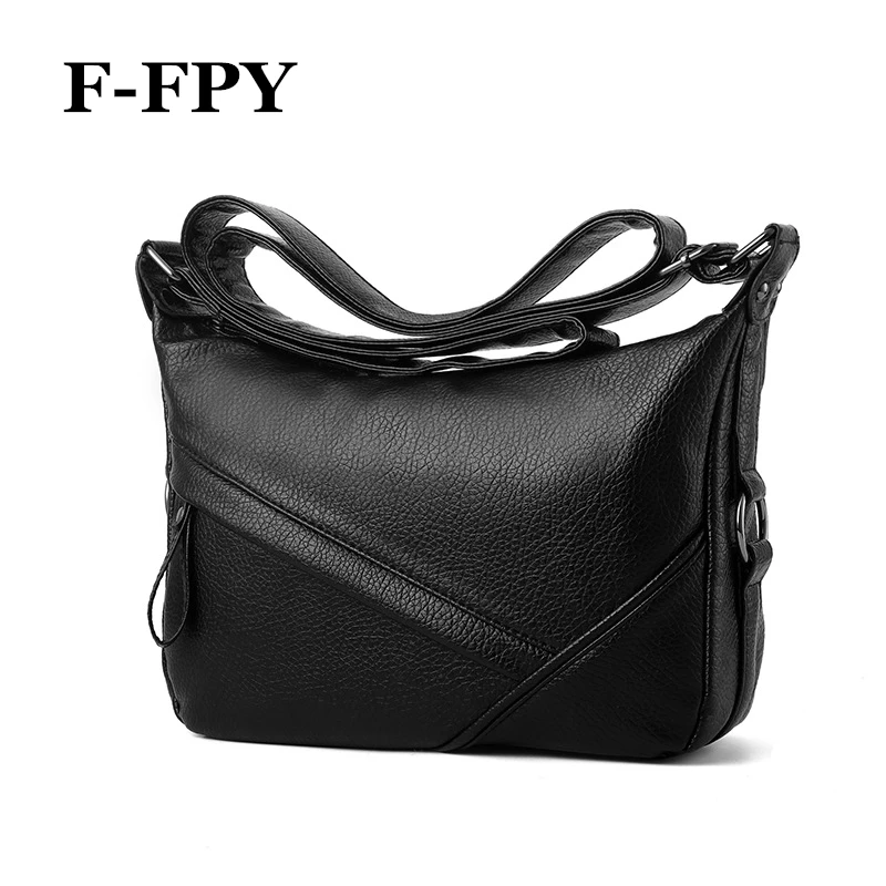 

Large Capacity Women Casual Totes Bag Soft PU Female Black Shoulder Bag Ladies New Big Travel Bag Mom's Shopping Messenger Purse