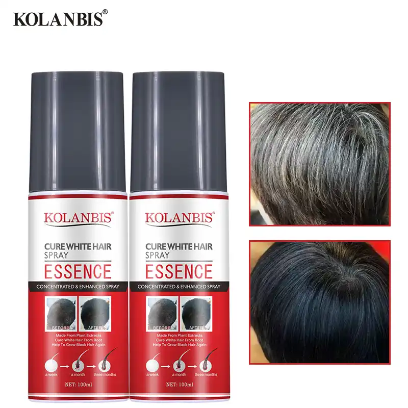 Hair Shampoo Permanent Black Color Anti Gray Hair Treatment White