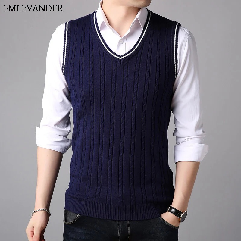 

Winter Autumn Spring Business Sweaters Sleeveless Cardigans Vest Sweater Men