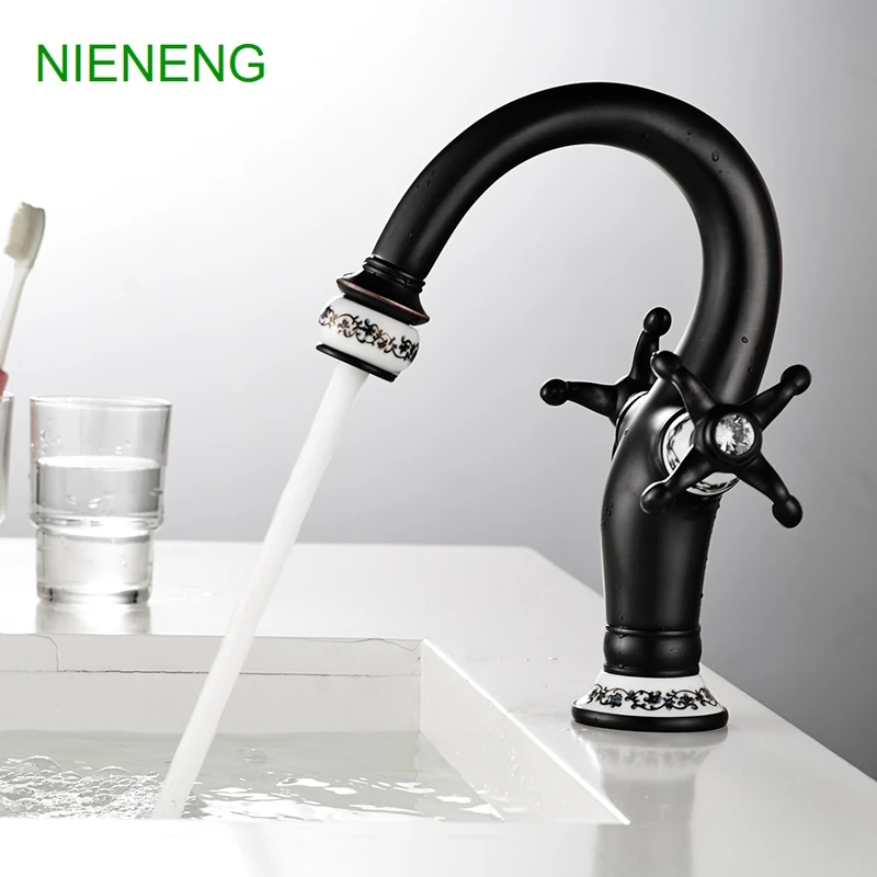 nieneng retro lavabo rubinetti rubinetto del bagno lavandino rubinetti del bagno miscelatore acqua di rubinetto in