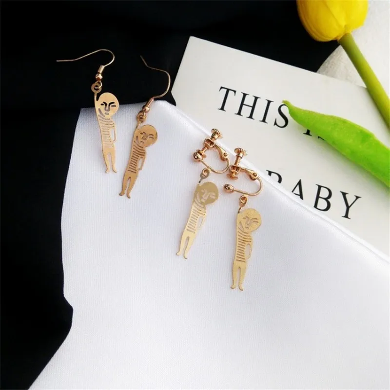 Funny Jewelry Korean Earrings Simple Temperament Female Funny Wild