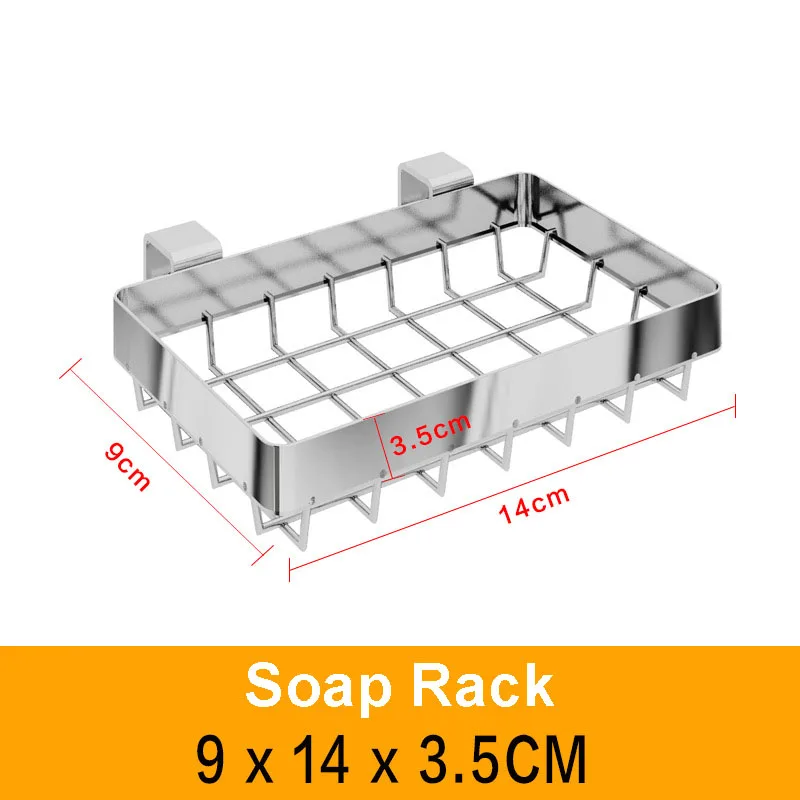 304 кухонная полка из нержавеющей стали, держатель для сушки слива, тарелка для посуды, чашка для кухонного мыла, органайзер для хранения в ванной - Цвет: Soap Rack