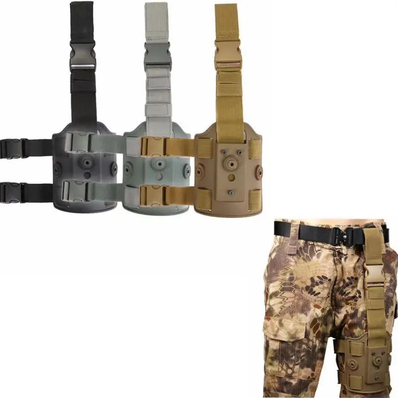 

NEW Tactical Thigh Pistol Holster Panel Leg Drop Flatform Thigh Holster Leg Pouch Single Strap Panel Airsoft Gear For Hunting