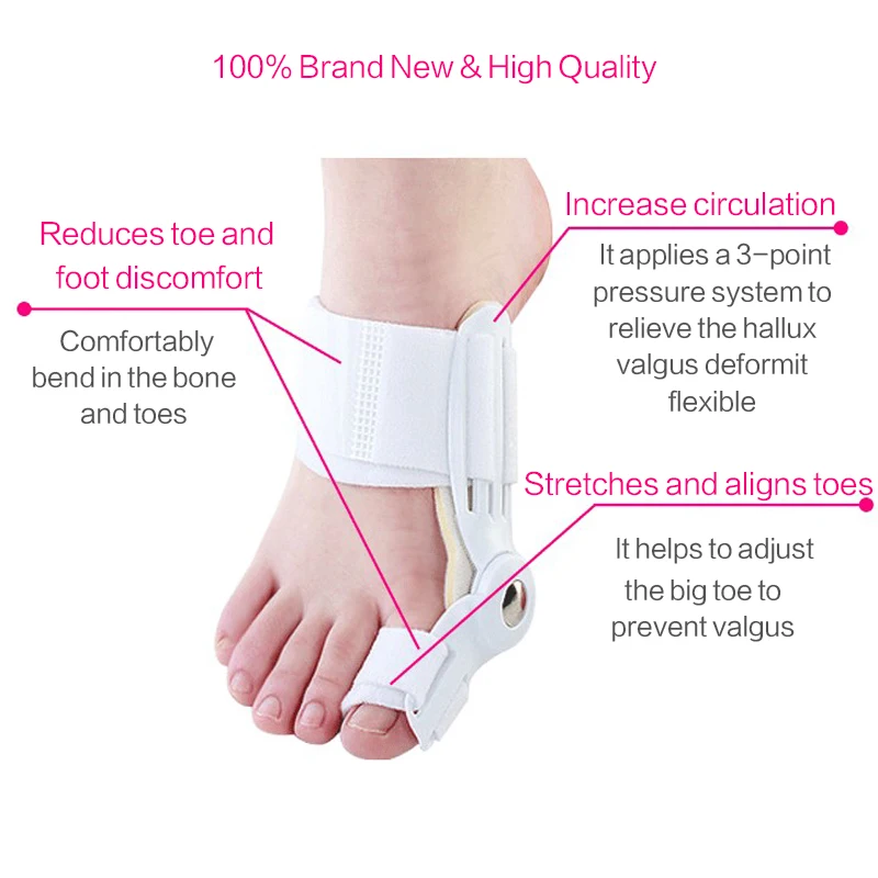 PUTIMI 1 Pcs Toe Corrector Hallux Valgus Separator Foot Pain Relief Feet Care Bunion Corrector Splint Orthotics Pedicure Tools