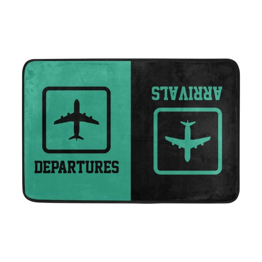 Entrance Floor Mat Funny Doormat Arrivals Departures Door Mat Outdoor Indoor Rubber Mat Non-Woven Fabric Top Entrance Floor Mat Funny Doormat Arrivals Departures Door Mat Outdoor Indoor Rubber Mat Non-Woven Fabric Top
