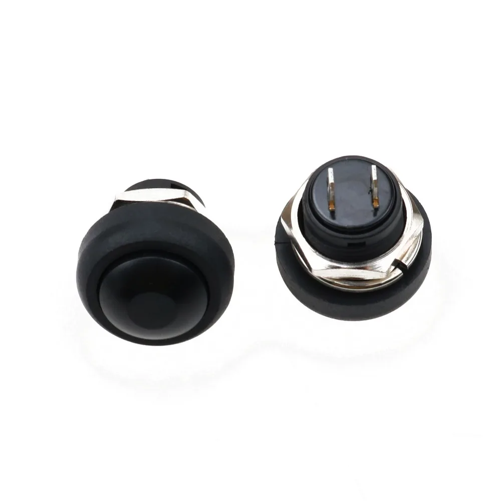 YuXi PBS-33B 12mm Momentary Push button Switch 12v momentary Push button Switch since the reset Non-locking