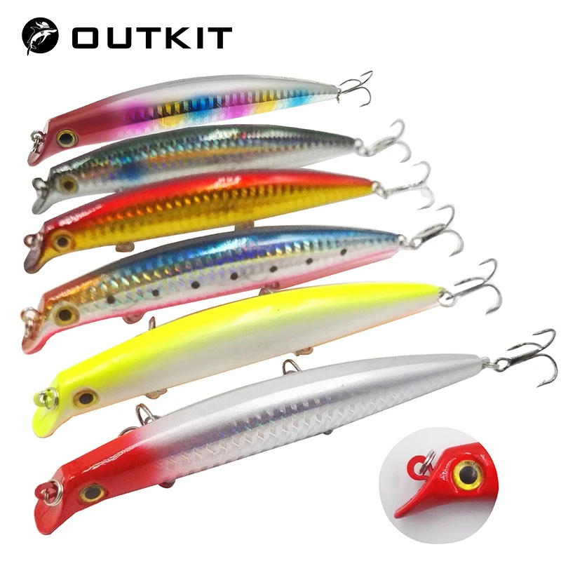 OUTKIT рыболовные приманки 1 шт. Лазерная гольян 16g (12 см) Шатания плавающая приманка
