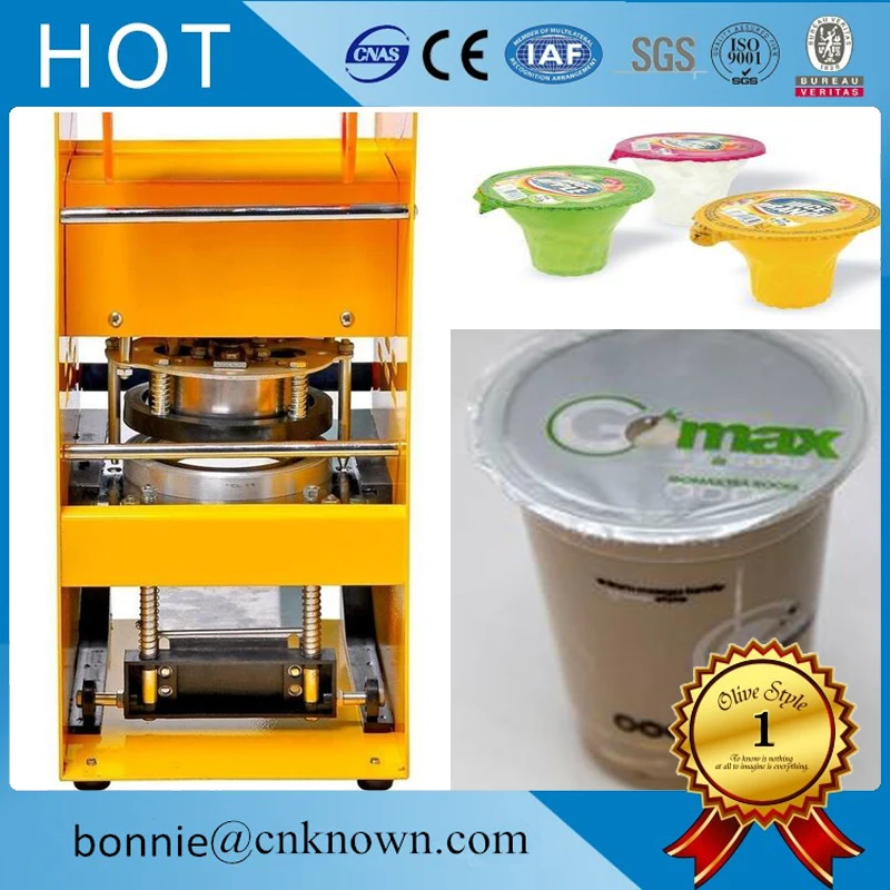 

Fast food Stands Plastic paper Cup sealing machine digital bubble tea sealing making machine free shipping