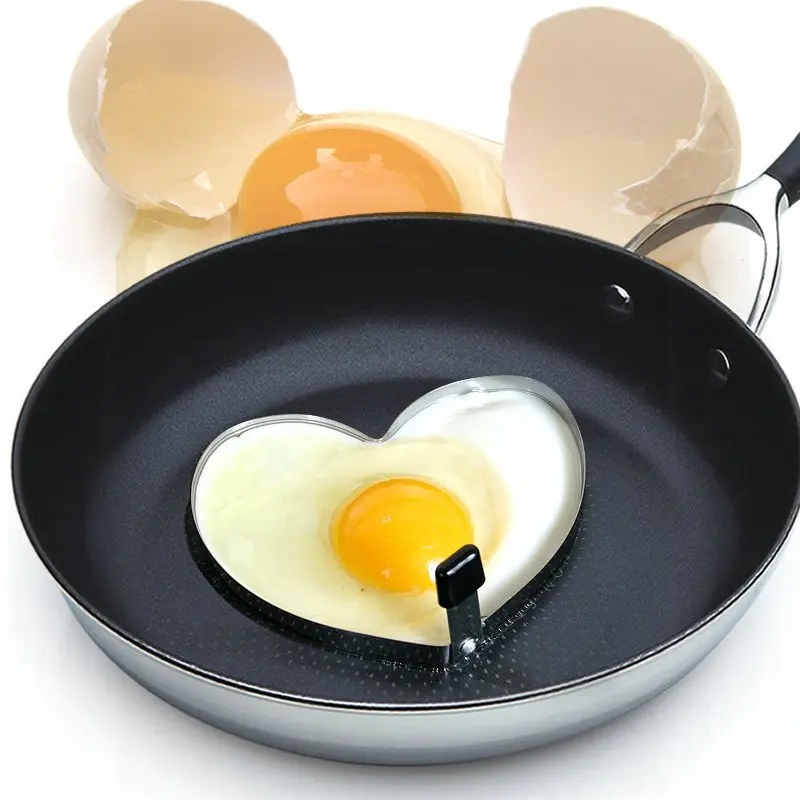 Stainless steel Heart Round fried egg Shaper mold surprise Pancake