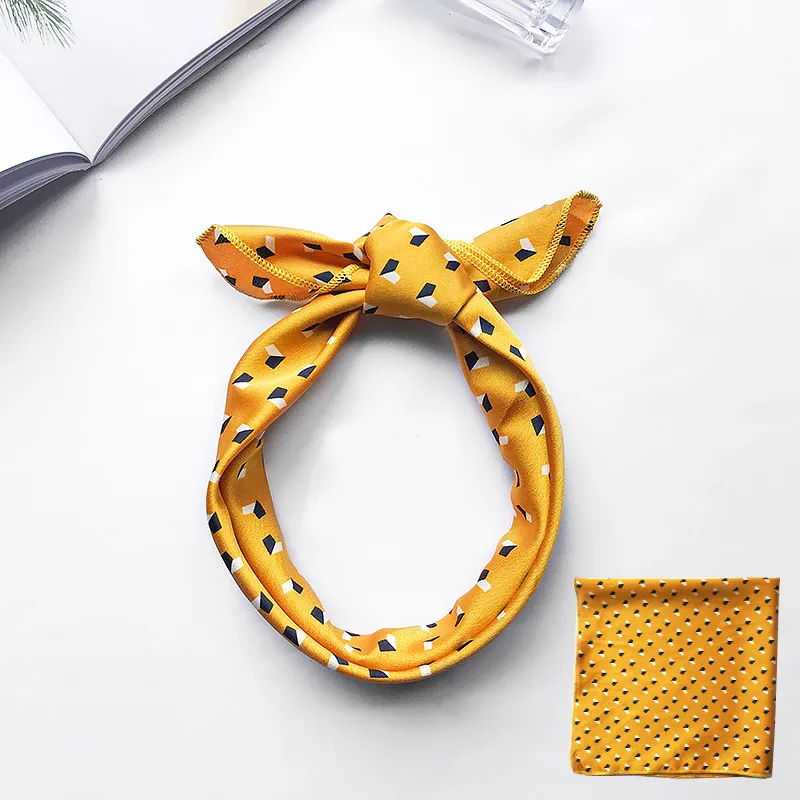Леопардовый шарф квадратный галстук атласный маленький/Шелковый/шейный/кольцевой/квадратный шарф Зимний головной шарф Женская Косынка Мода - Цвет: Лаванда