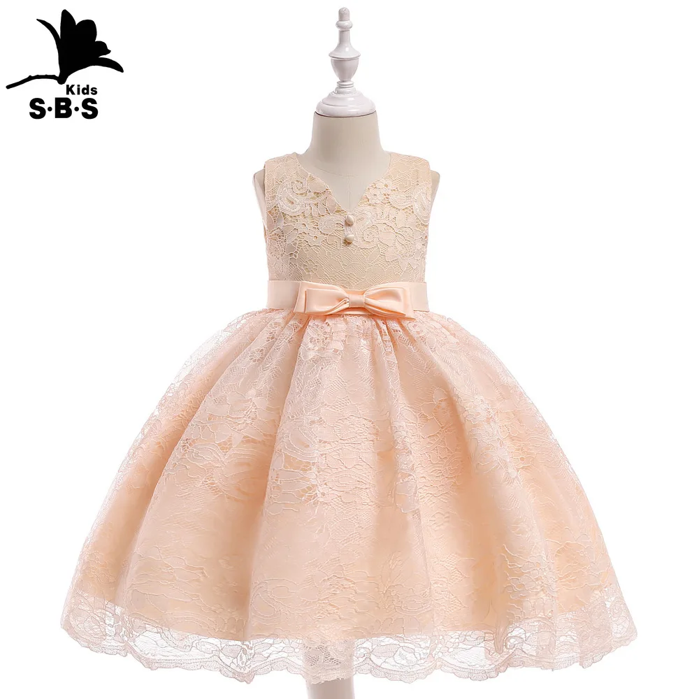 2019 New Girls ɽress V-neck Lace Princess Dress Bowling Big Piano Stage Performance Gown for 3 4 5 6 7 8 9 10 Years | Детская