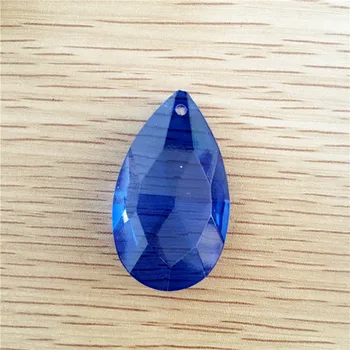 

Crystal AAA 20pcs Sapphire 38mm Crystal Almond Mesh Lamp Pendants Can DIY with Crystal Glass Beads Curtain Chandelier Pendants