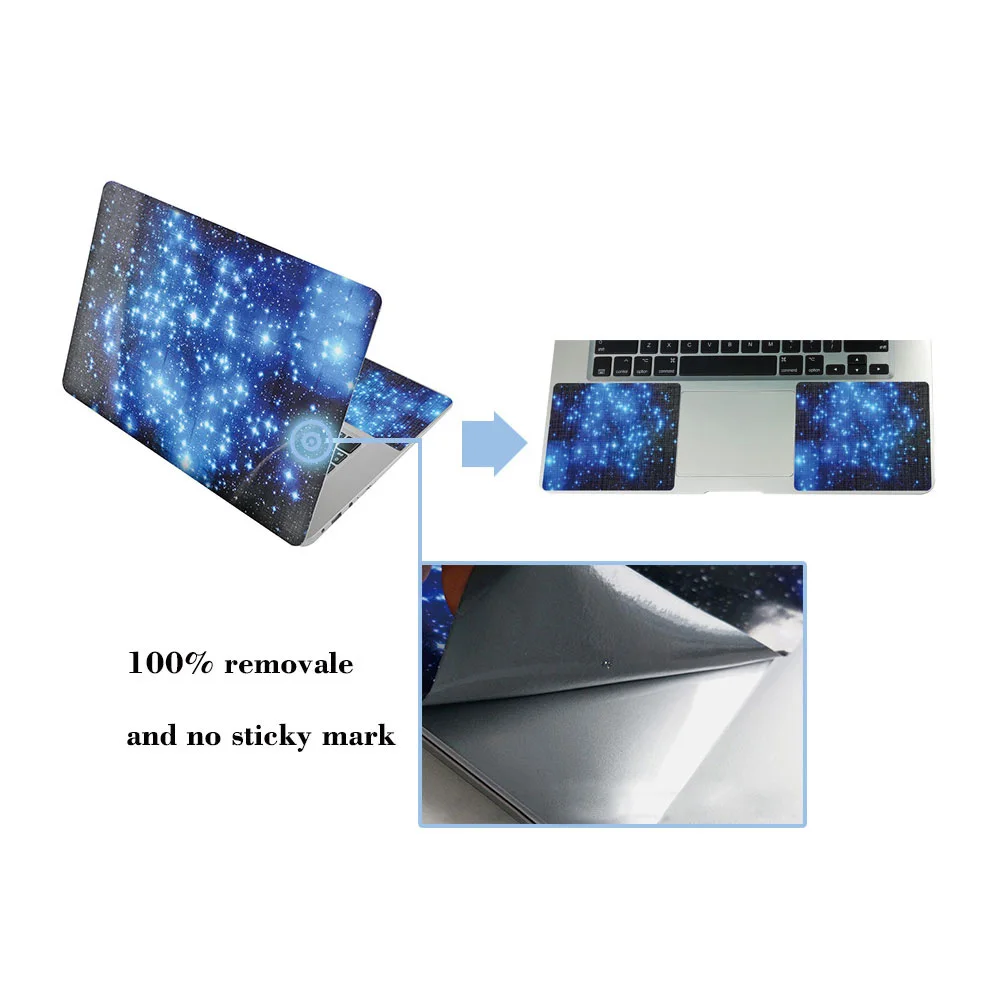 Laptop Skin Decal Sticker Cover PVC Prints Notebook PC Reusable Protector Waterproof For 12-15.6\