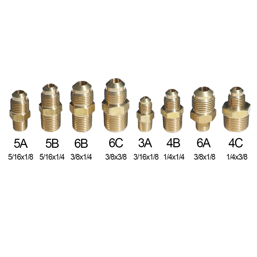 2 шт 1/" 3/16" 1/" 5/16" 3/" 1/2" 5/" " вспышка воздушный газ быстрый соединитель латунная трубка шланг фитинг SAE прямой градусов соединение