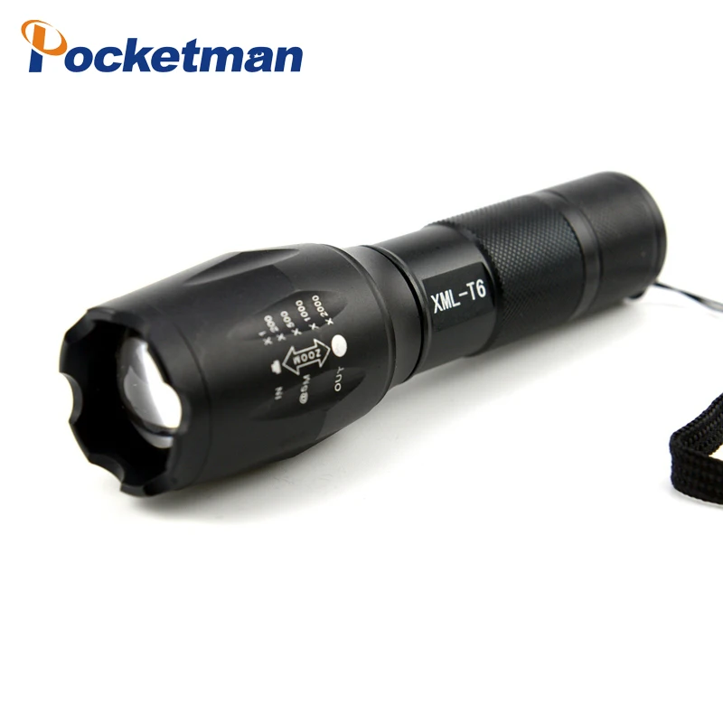 

zk90 Big Promotion Ultra Bright XML-T6 3800Lumens led Torch Zoomable LED Flashlight For 1x18650 Free shipping