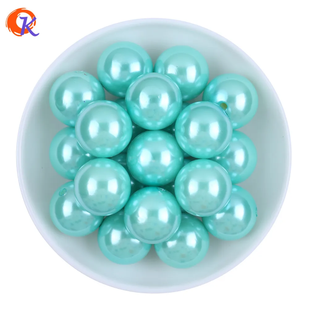 

A69 Fashion Chunky Bubblegum Pearl Beads 100pcs/lot 20mm Mint Color ABS Fake Pearl Beads For Handmade Kit Making CDWB-701327