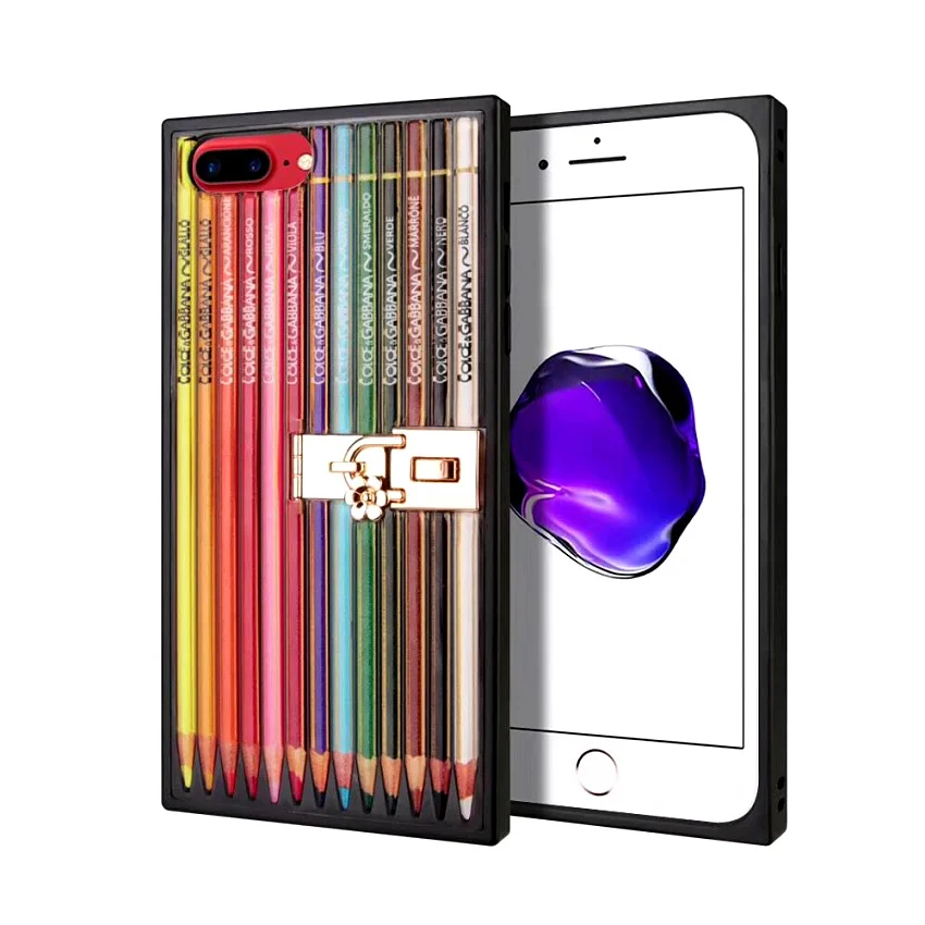 Luxury Girl 2in1 Hand Phone Rainbow Case Cover with long Strap chain necklace For XR XS MAX X 6S 6 8 7 plus case (7)