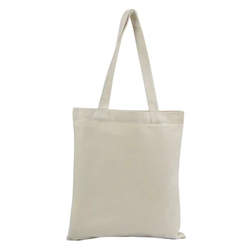 

Foldable Large Shopping Bag Casual Supermarket Durable Handbags Cloth Reusable Canvas Storage Pocket Portable Solid Pattern
