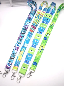 

10pcs /20pcs/30pcs/50pcs cartoon green eye Neck Straps Lanyards Mobile Phone,ID Card Key chain gift