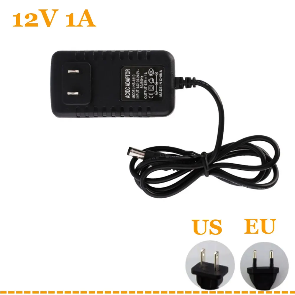 12V 200mA 300mA 500mA 1A 3A 5A 7A 8A источник питания для светодиодной ленты EU US адаптер для AC110-220V в DC 12V опций вилка трансформатора