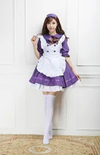 Ensen criada de anime cosplay disfraces de halloween para mujer encantadora lolita purple dress mitad sleevemaid femininas uniforme fancy dress