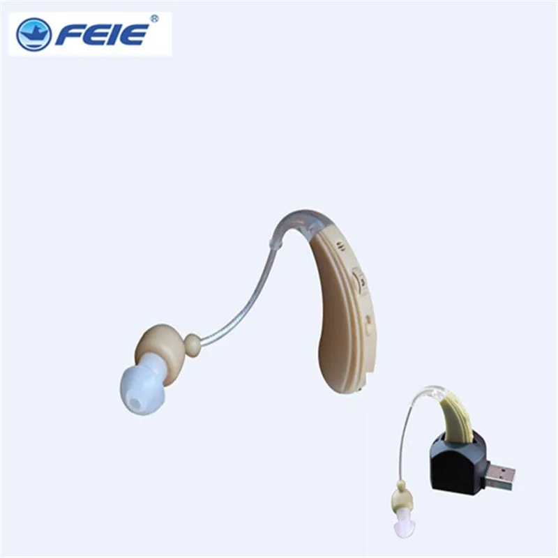 Best качество зарядки слуховой аппарат USB компьютера усилитель звука за ухом малого Размеры для мягкой слуха S-109 Drop