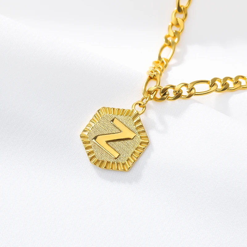 Начальная буква A-Z золотая медаль ювелирные изделия персонализированные ручной работы Алфавит Регулируемая цепь для женщин мужчин поддержка дропшиппинг