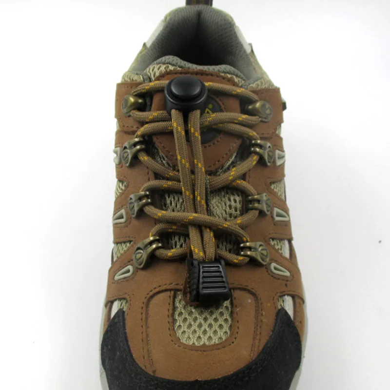 JUP 8 Sets 32Pcs No Need Tie Shoelaces Flat Round  Convenient Antiskid Shoes Buckle Lazy Laces Anchors Convenient Tieless Laces