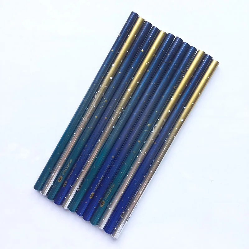 

Y24 4pcs Fantastic Galaxy Starry Sky Standard Pencil Wood School Office Supply Student Stationery Writing Drawing Pencil