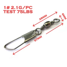 100 шт. 1# Вертлюг для рыболовной снасти с безопасной защелкой черный латунный рыболовный крючок с соединителем рыболовные аксессуары Вертлюги