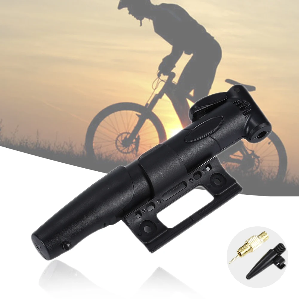

Black Mini Tire Pump Portable High-strength Plastic Bicycle Air Pump Bike Tire Inflator Super Light Accessory Bicycle Pump