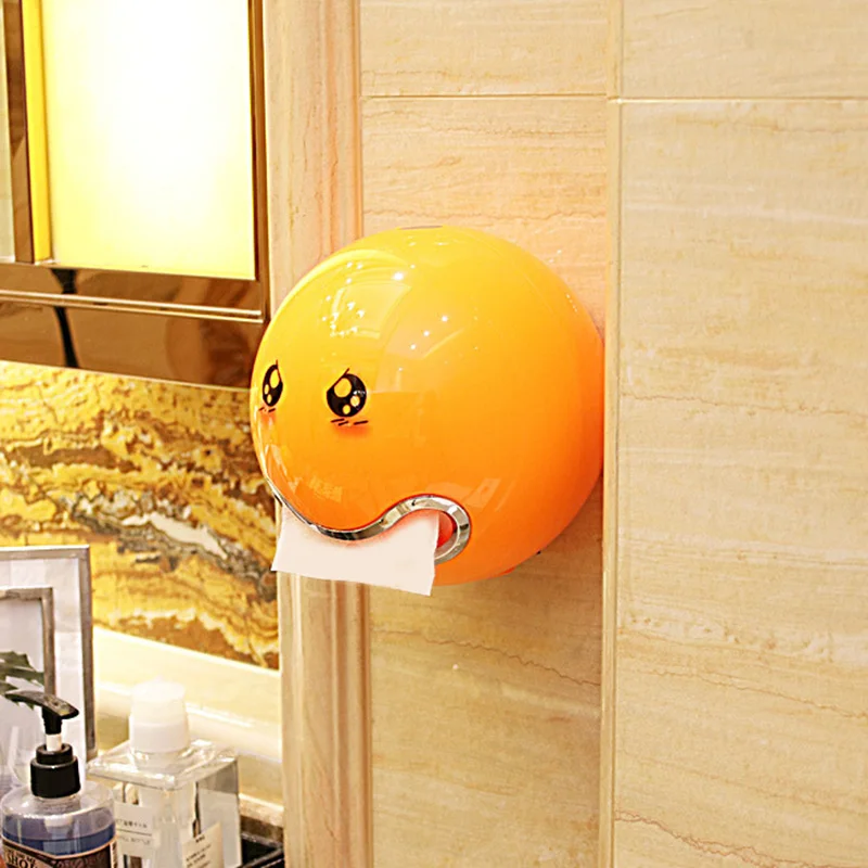 Orange Коробка для салфеток ABS милый шар бумажная коробка гигиенический контейнер для хранения бумаги Гостиная Ванная комната J2Y - Цвет: Orange