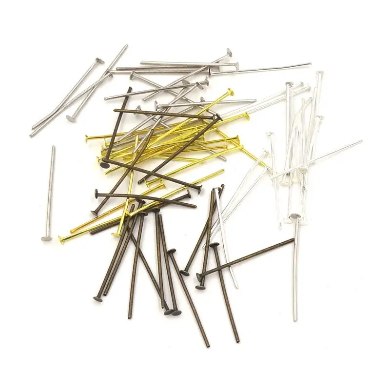 800pcs Head Pins Jewelry Finding Beads Needle For Jewelry Making Findings Gold Silve Bronze 14