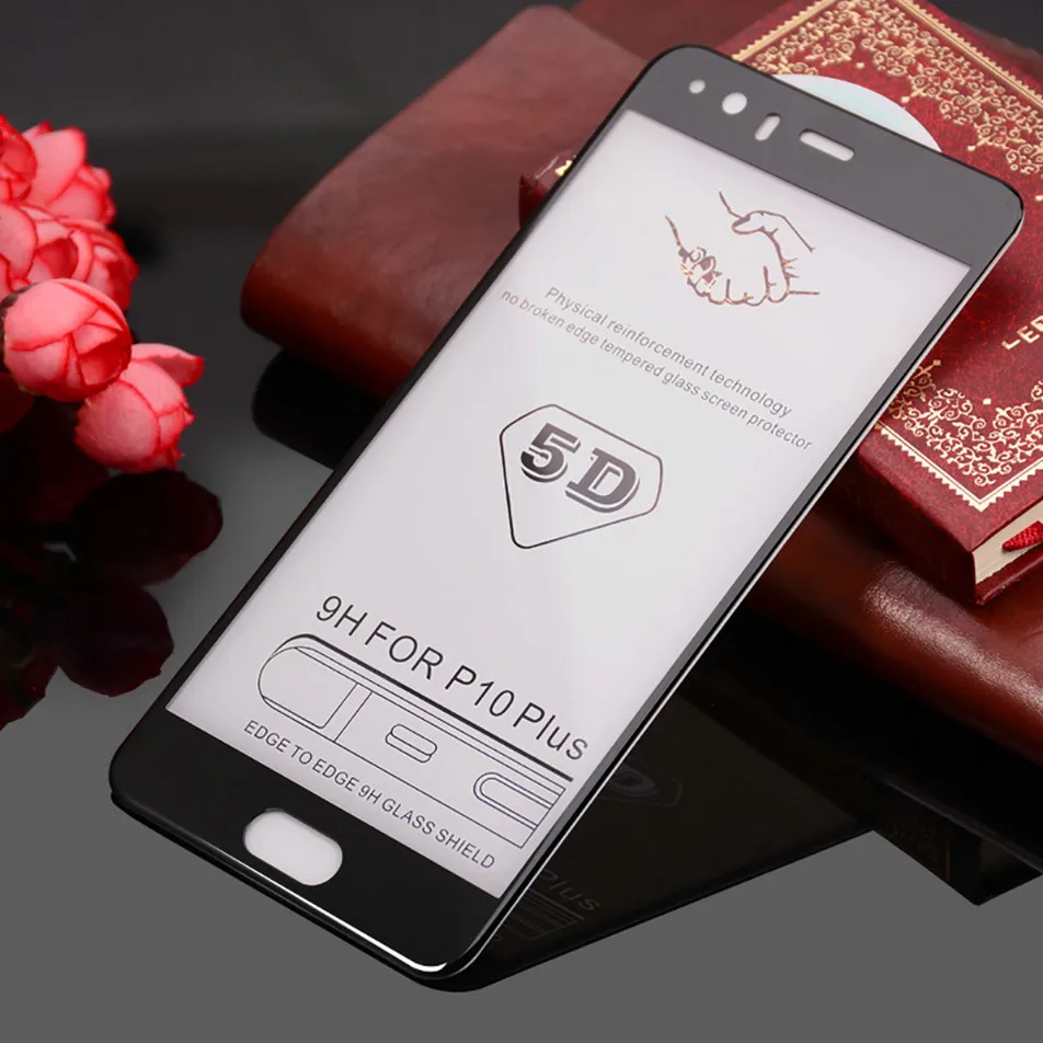 WHAY 5D Glass For Huawei P20 Pro Tempered Glass 9H Full Cover Round Case for Huawei P8 Lite 2017 P10 P20 Lite Screen Protector (1)