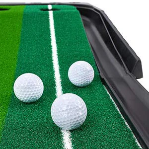 Качественный Крытый гольф зеленый 3 метра с 6 шариками для гольфа портативный коврик с функцией Авто возвращающийся мяч