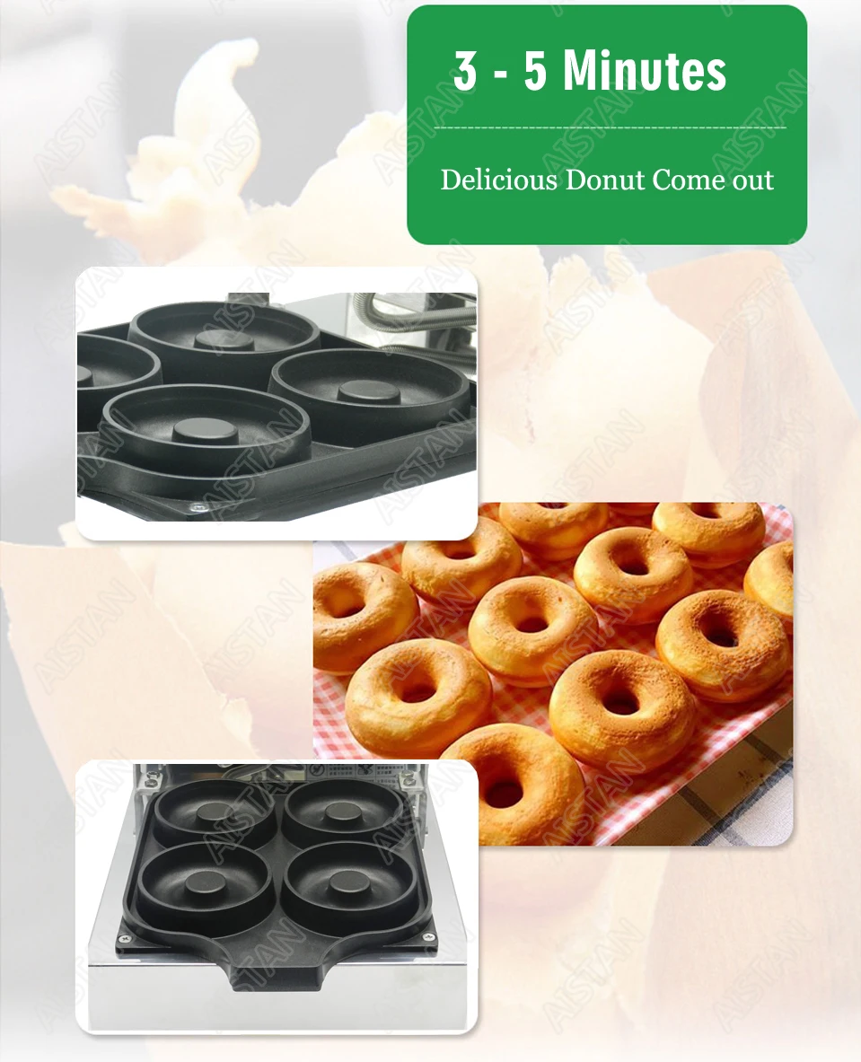 EG6A/EG6A-2 electric automatic mini donut making machine commercial doughnut maker 8cm diameters Non-stick Coating