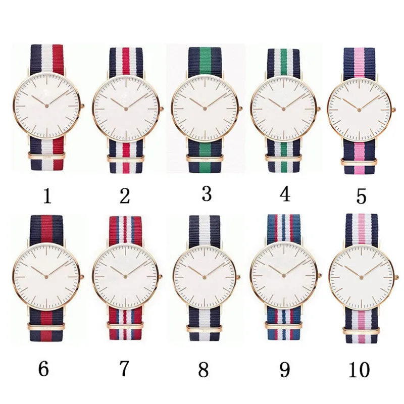 

Most popular nylon canvas watch strap band 14mm 18mm 20mm gold silver buckle watchband belt for Daniel Wellington DW watch bands