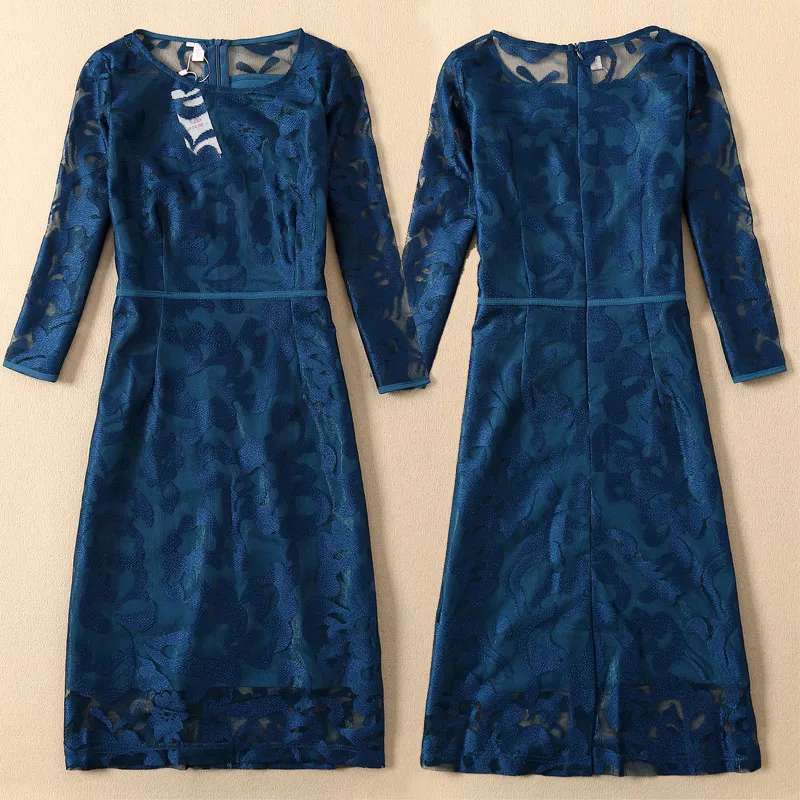 M/L XXL XXXL элегантное кружевное платье карандаш 2018 весеннее женское большого