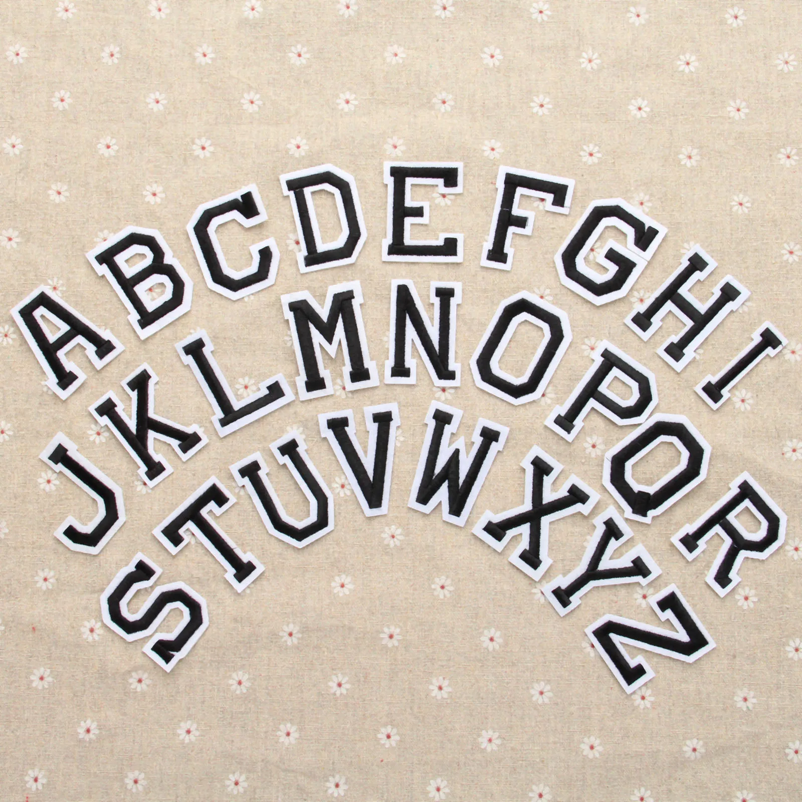 26PCs Alphabet Letter Mixed Patches Embroidered Iron On Patch For