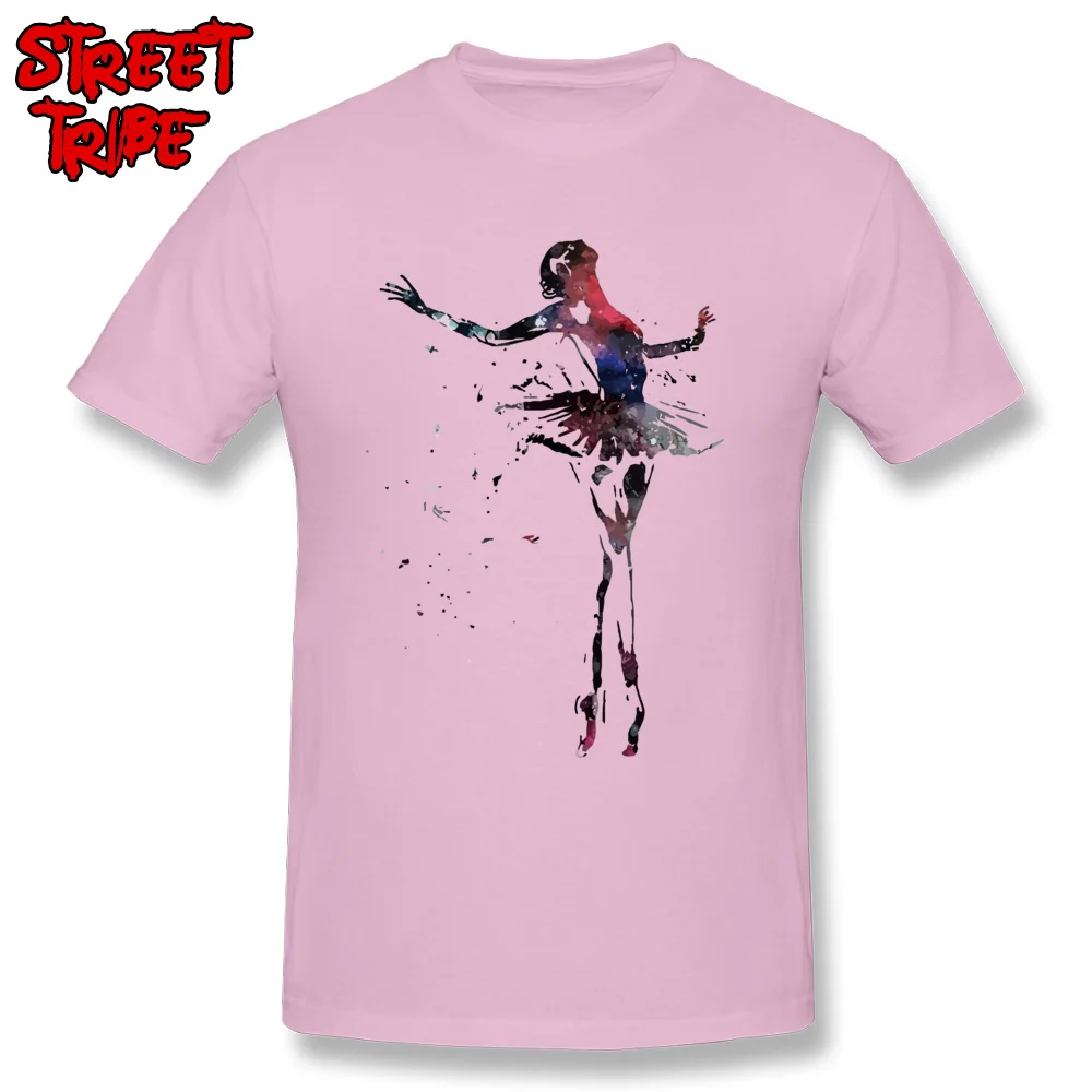 dancer ballet 100% Cotton Fabric Men Short Sleeve Tops T Shirt Gift VALENTINE DAY T-shirts 2018 Newest O-Neck Top T-shirts dancer ballet pink