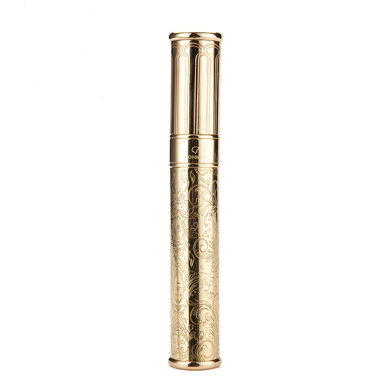 

COHIBA Cigar Tube Stainless Steel Portable Single Cigar Case Mini Cigars Humidor With Gift Box